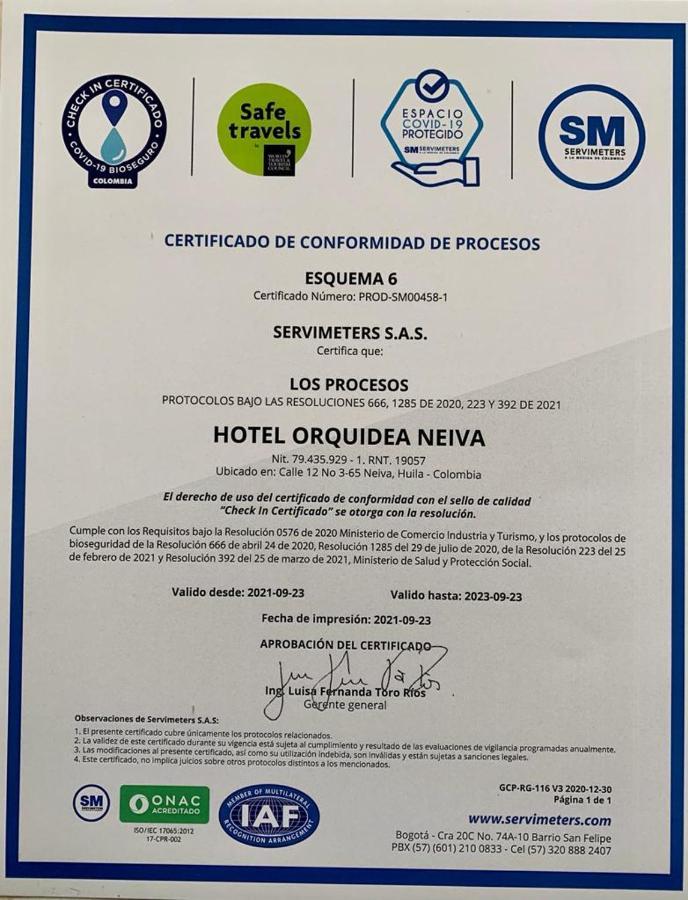 Hotel Orquidea Neiva Нейва Екстер'єр фото